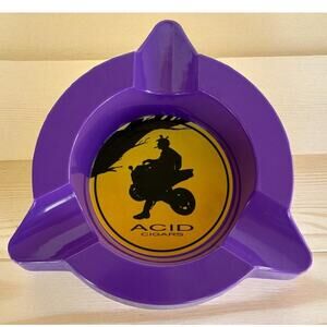 ACID Cigars Purple Melmac Ashtray-Motorcycle Punk Designed in Florida-Rare Color